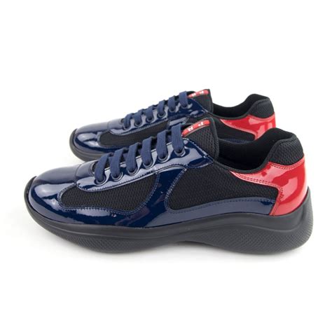 blue patent leather prada sneakers|Prada sneakers patent leather women.